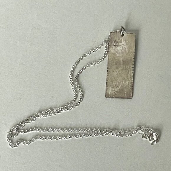 Necklace Pendant Sterling Silver Bird Sun 18" Chain Handcrafted Andree Chenier - Picture 6 of 10